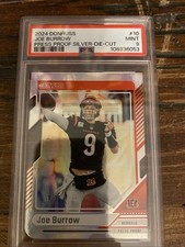 2024 Donruss Joe Burrow Press Proof Sliver Die Cut /75  PSA 9 POP 1