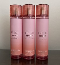 BATH  BODY WORKS FRESH MUSK FINE FRAGRANCE MIST Lot of 3 NEW