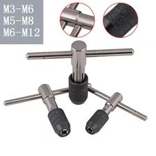 Adjustable T-Handle Tap Wrench Spanner M3-M6，M5-M8，M6-M12 3-Size For Tap & Die
