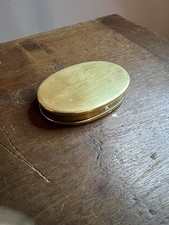 Antique Brass Welsh Miner's Snuff Box Tobacco Tin