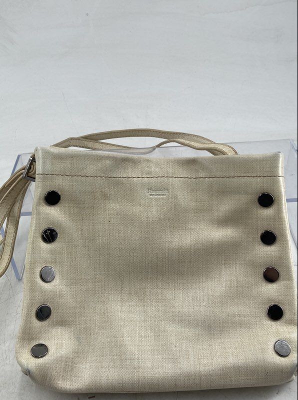 Hammitt Womens Cream Color Studded Adjustable Strap Designer Crossbody Bag