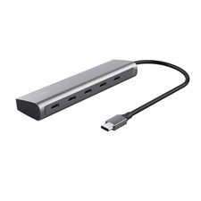 USB Hub Trust 25136 100 W Silver 1 Unit 