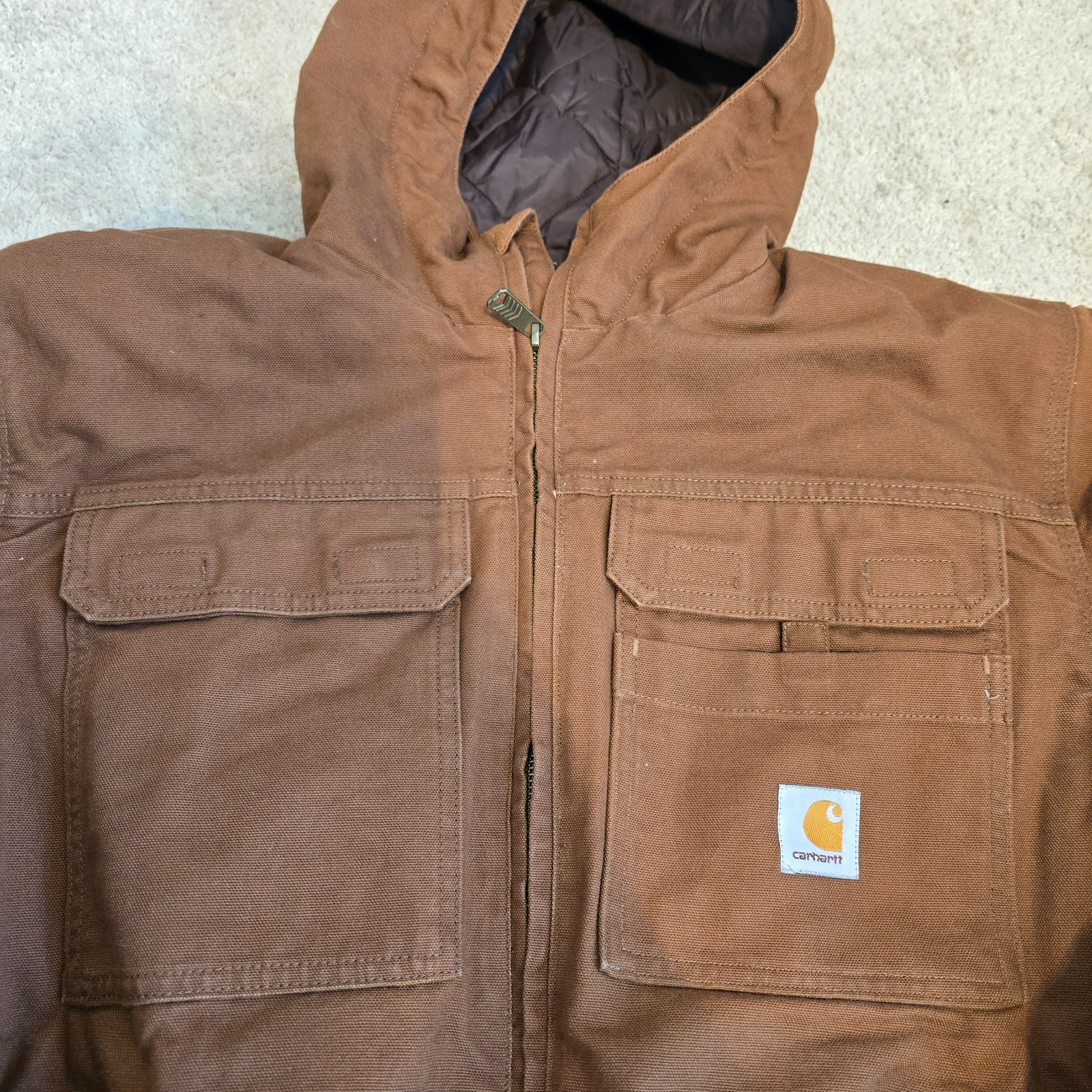 Carhartt Men's Washed Duck Insulated Active Jacket - Medium - Loose Fit image 2