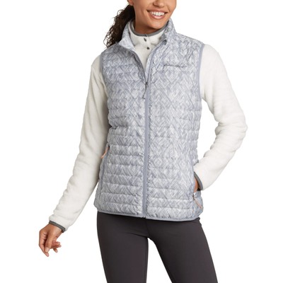 Eddie Bauer MicroLight Down Zip-Up Puffer Vest Women's Size L Blue Smoke