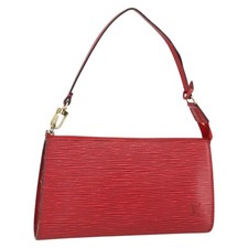 LOUIS VUITTON Epi Pochette Accessoires Pouch Red M52947 LV Auth LNZ360