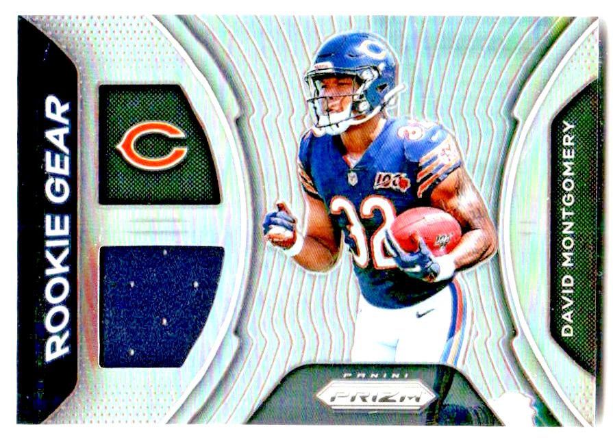 2019 Panini Prizm #RG-DM David Montgomery Rookie Gear Silver Prizm