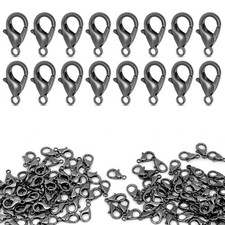 120 Pcs 12mm Lobster Claw Clasps for Jewelry Making Necklace Bracelets