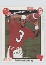 1989 Kentucky Fried Chicken Calgary Stampeders David McCrary 9hx
