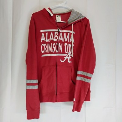 Russell Alabama Bama Crimson Tide Roll Tide Womens L Full Zip Hoodie