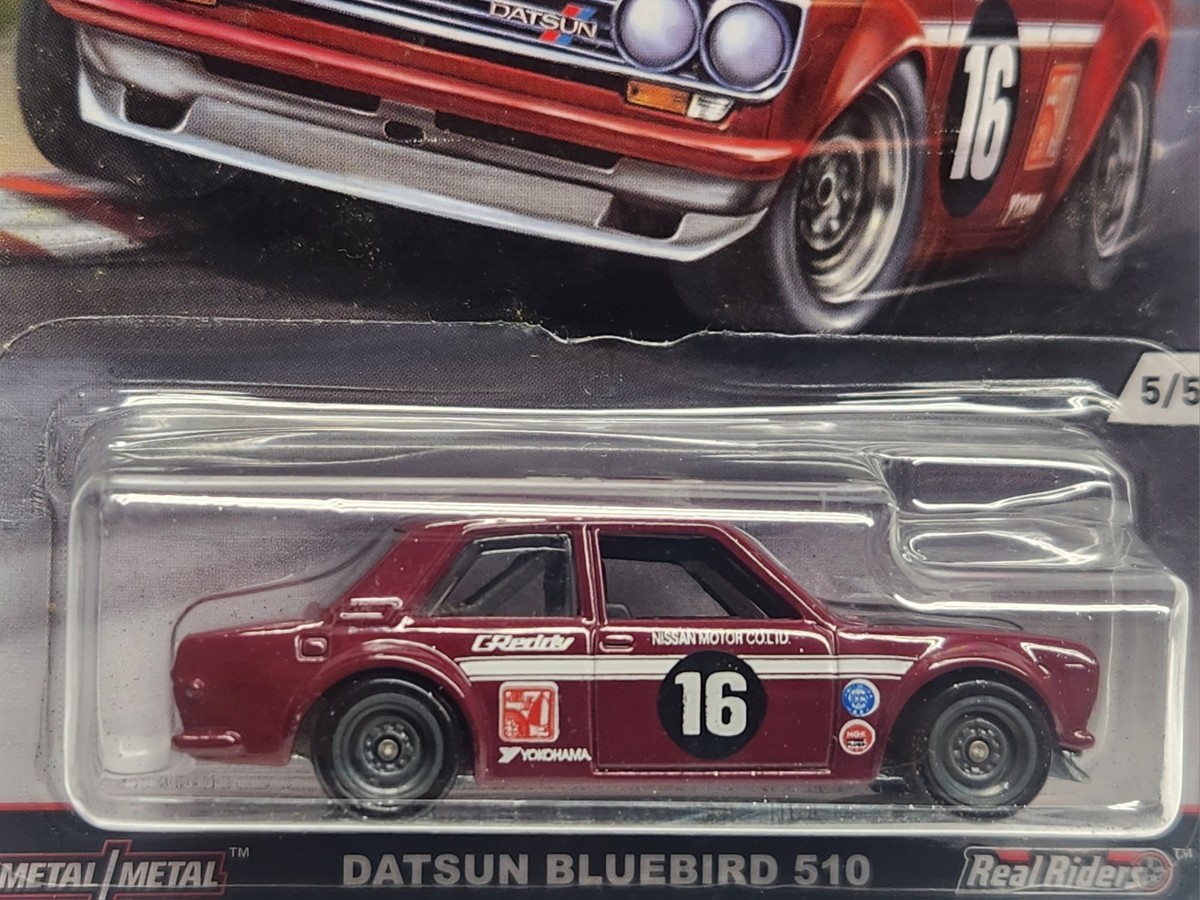 4) Mattel 1:64 Scale Hot Wheels • 1971 Datsun Bluebird 510