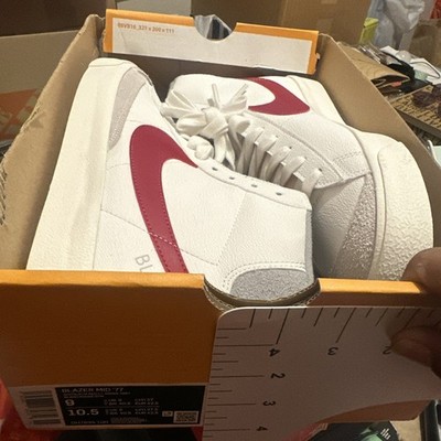 Nike Blazer Mid '77 White Phantom Gym Red 2022 Size 9 DH7694100 NO LID