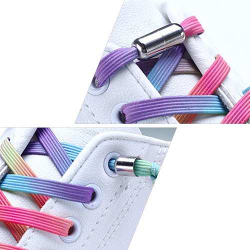 7 Pairs No Need to Tie Shoelace Buckle Laces Tieless Child Shoelaces - Picture 4 of 12