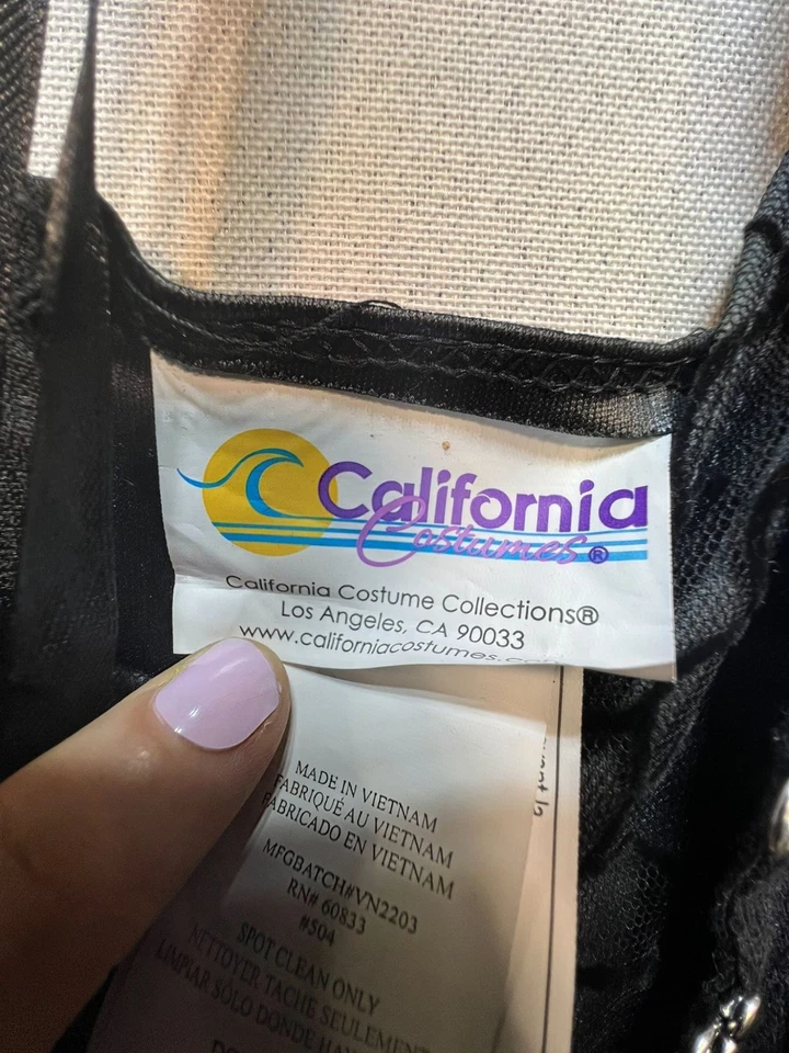 Sexy Disfraz de Ángel Caído para Mujer California Talla Mediana Negro Foto 3 de 4