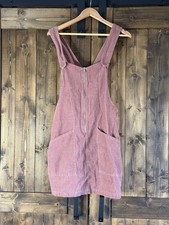 Wild Fable Women's Rose Pink Corduroy Pinafore Mini Dress Large