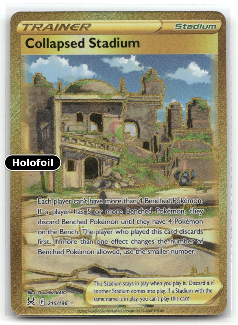 Collapsed Stadium (Secret) Holo SWSH11: Lost Origin 215/196 NM Pokemon