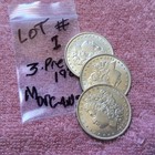 LOT OF 3  NICE PRE. 1921  MORGAN 90% SILVER DOLLAR COINS. NICE TONING  LOT  #  1 — photo 3