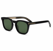 Tom Ford Icon Sunglasses FT1326 Black/Green 48-24-145mm With Case New