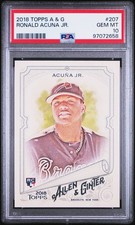 2018 TOPPS ALLEN & GINTER #207 RONALD ACUNA JR. ROOKIE RC PSA 10
