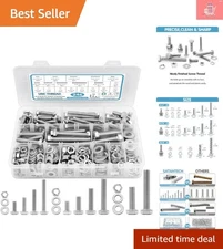 Essential 246PC Hex Bolt & Nut Kit in Stainless Steel - Perfect for DIY Projects