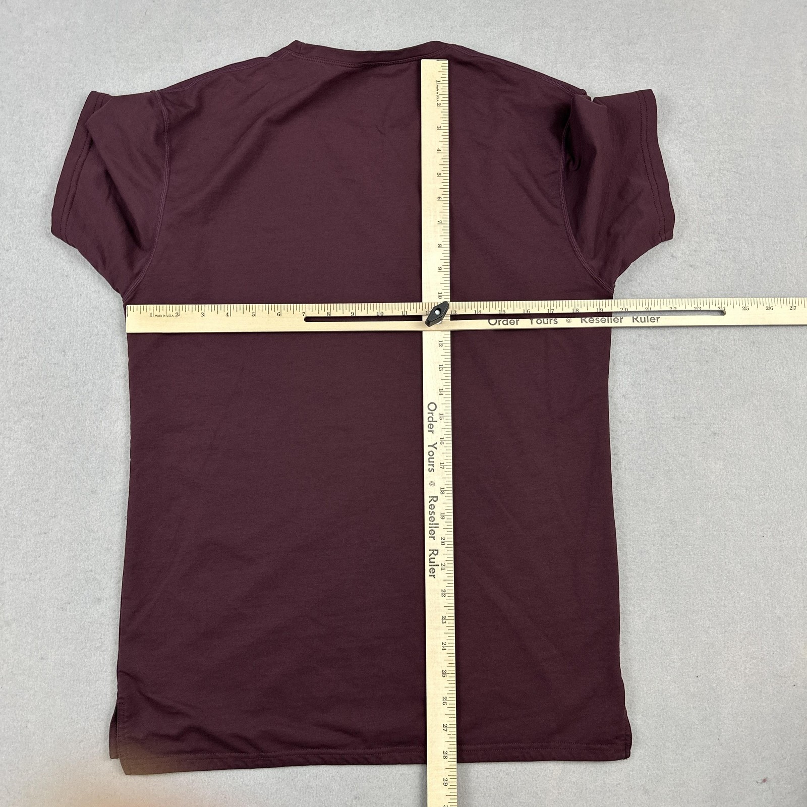 BYLT Basic Crew Split Hem Lux Shirt Men Medium Re… - image 4