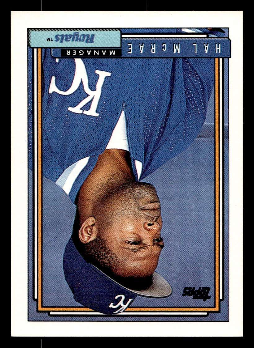 Hal McRae - 1992 Topps Baseball card #519 Kansas City Royals Raw Trading Card
