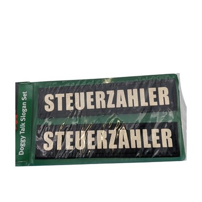 Karlie Doggy Talk Slogan Set Spruch für Hundegeschirr mit Klett