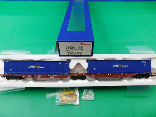 B22 Roco 1:87 H0 Güterwagen 76634 Doppel-Containerwagen Unit45 AC OVP TOP | Zustand: Gebraucht