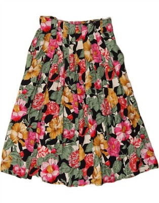 GERRY WEBER Womens Pleated Skirt EU 40 Medium W30  Multicoloured Floral HY03