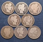 LOT OF EIGHT BARBER DIMES -- Good & better -- all diff, 1/2 MM,  inc '97 & '15-S