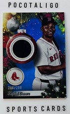 2025 Topps Holiday Rafael Devers Blue Holiday Player Relic /299 #PR-RD Red Sox