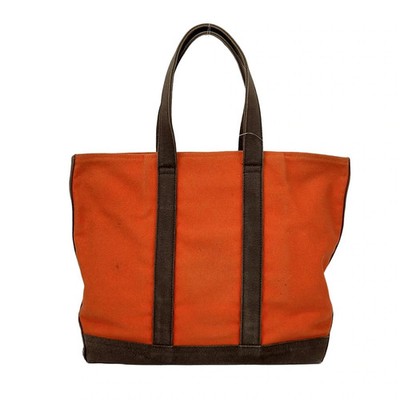 Ralph Lauren Big Pony Orange Dark Brown Canvas Tote Bag | eBay