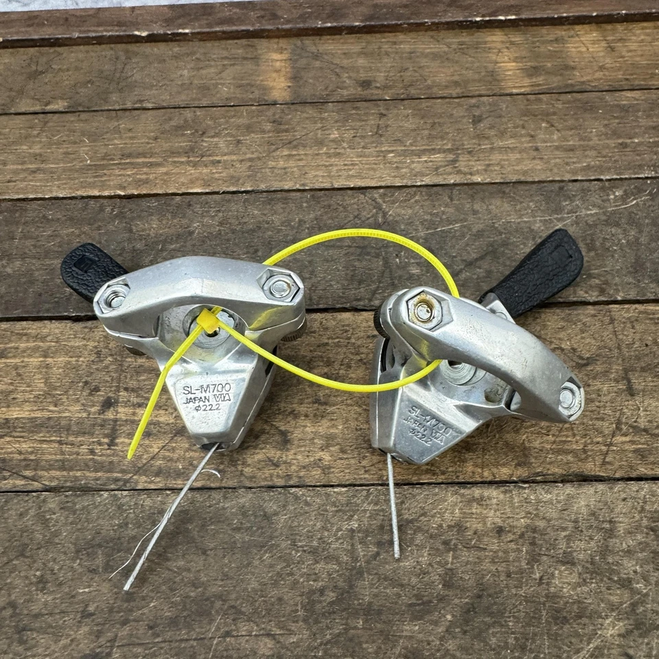 Vintage Shimano SL-M700 Thumb Shifters Pair MTB Deer Head Deore XT Japan 80s - Image 3 of 4