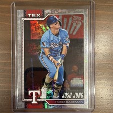 Topps 2026 Series 1 Josh Jung Topps Logo Foil Texas Rangers #98 Baseball Card