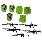 GI Joe Black Major Steel Brigade 3.75" Figure Lot Torso Gun Backpack Green