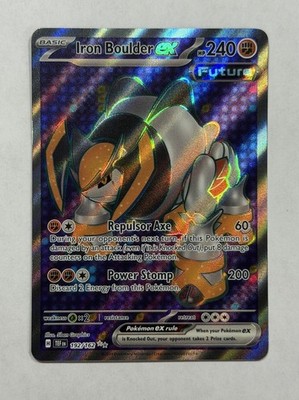 Pokemon Iron Boulder EX 192/162 Holofoil SV Temporal Forces Full Art NM/M