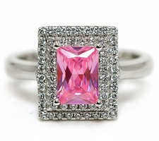 2CT Treated Pink Sapphire 925 Sterling Silver Ring Jewelry Sz 6,7,8,9 MB4