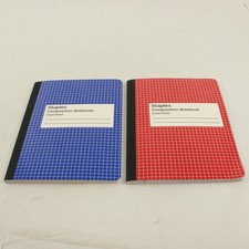 Lot of 2 Staples Composition Notebooks Graph Ruled 80 Sheets
