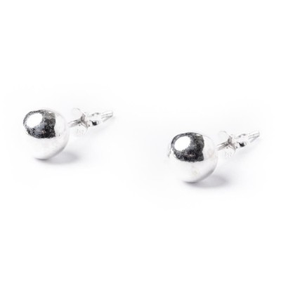 81stgeneration Sterling Silver Stud Earrings 925 5 mm Round Bead Ball Studs