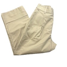 Lauren Ralph Lauren Dress Pleated Trousers Sz 2 Cream Beige Wide Leg Black Label