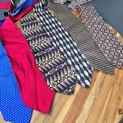Tesoro Rosso Silk Neck Tie LOT OF 6 Hand Made Academia Workwear Business Preppy