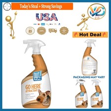 OUT Go Here Dog Puppy Potty Training Spray 32oz Indoor Outdoor Attractant