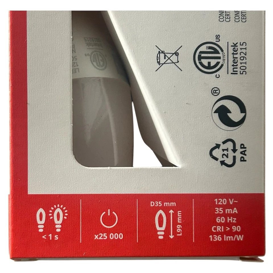 IKEA SOLHETTA LED bulb E12 450 lumen, chandelier/opal 2700 K  NEW! - Image 2 of 4