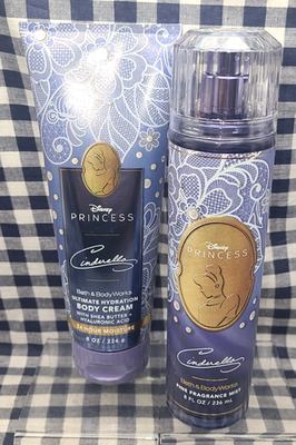 #ad 2 Piece NEW Cinderella DISNEY PRINCESS Mist amp; Body Cream Set Bath amp; Body Works $32.00