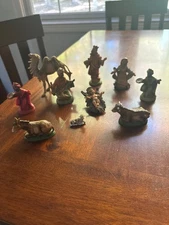 Vintage Nativity Figures Italy Holy Family Mary Villager Fontanini Style