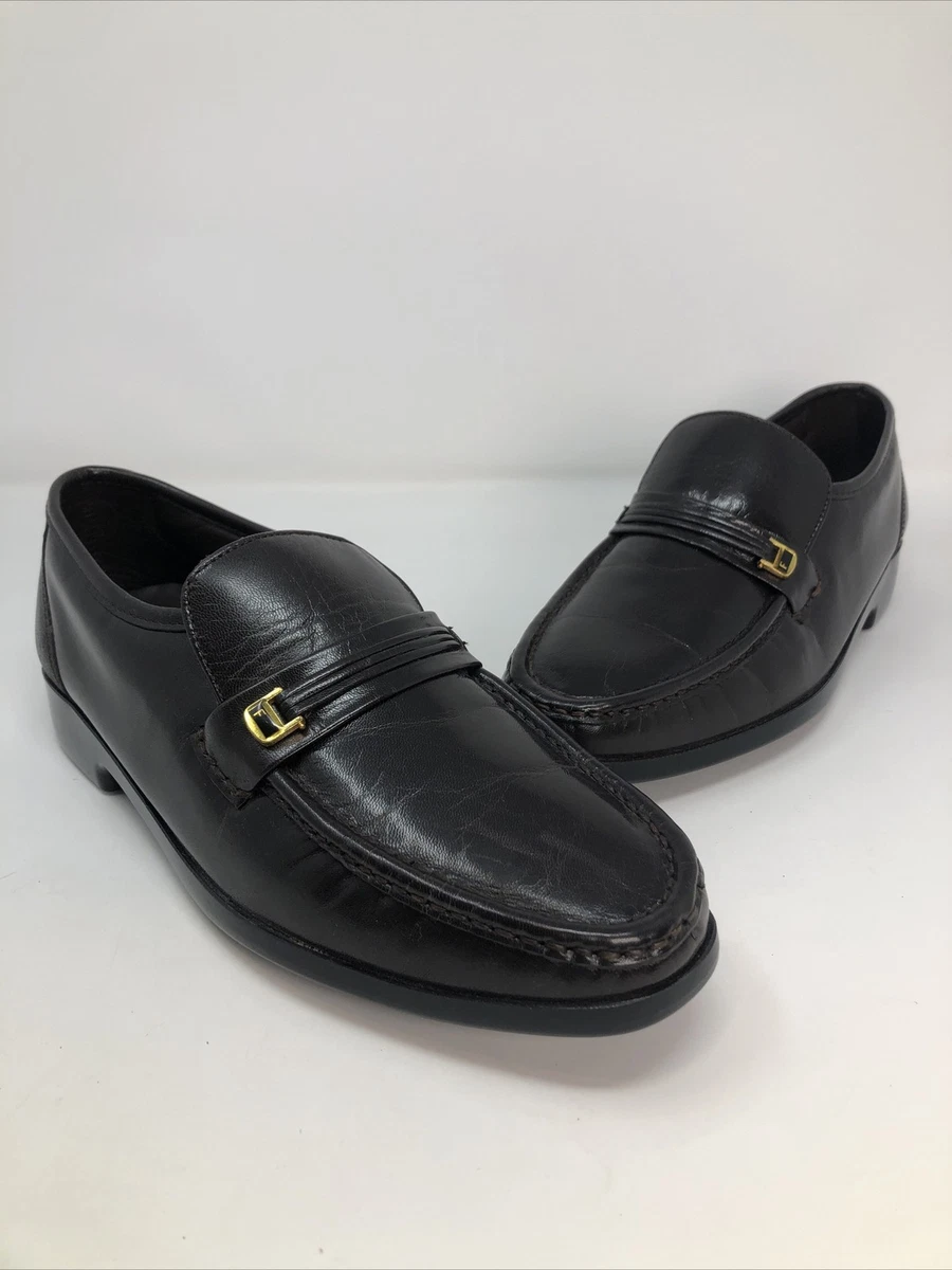 Florsheim Loafers Black Comfortech Dress Shoes Gold Hardware 17088-01 SZ 11 Men Florsheim Men main image 3