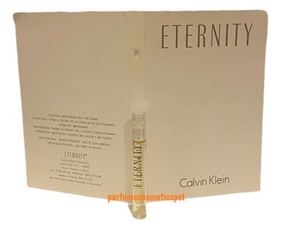 ETERNITY CALVIN KLEIN SAMPLE VIAL FOR WOMEN .05 OZ / 1.5 ML EAU DE PARFUM DAB-ON