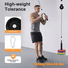 Fitness Cable LAT Pulley System Pull Down Machine Attachments Workout Equipment