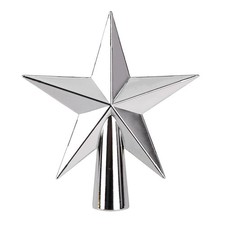 Silver Star Tree Topper Lightweight Small Christmas Tree Topper Plastic Mini