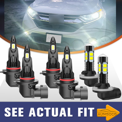 For Cadillac Escalade 1999 2000 LED Headlight Hi Low Fog Light Bulbs Combo 6500K