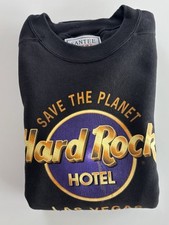 Vintage Hard Rock Hotel Cafe Las Vegas Pullover Black Sweatshirt Sz L USA